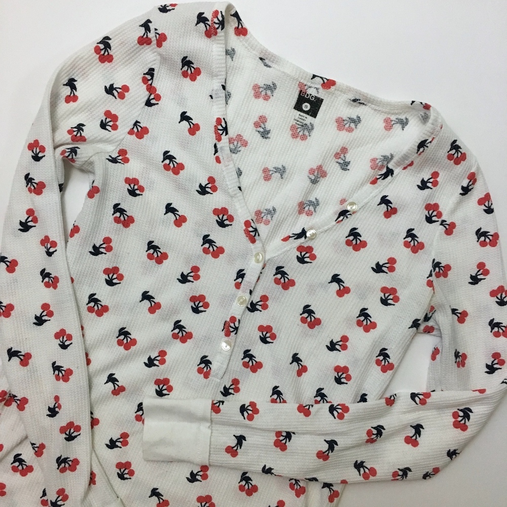 BDG cherry henley top